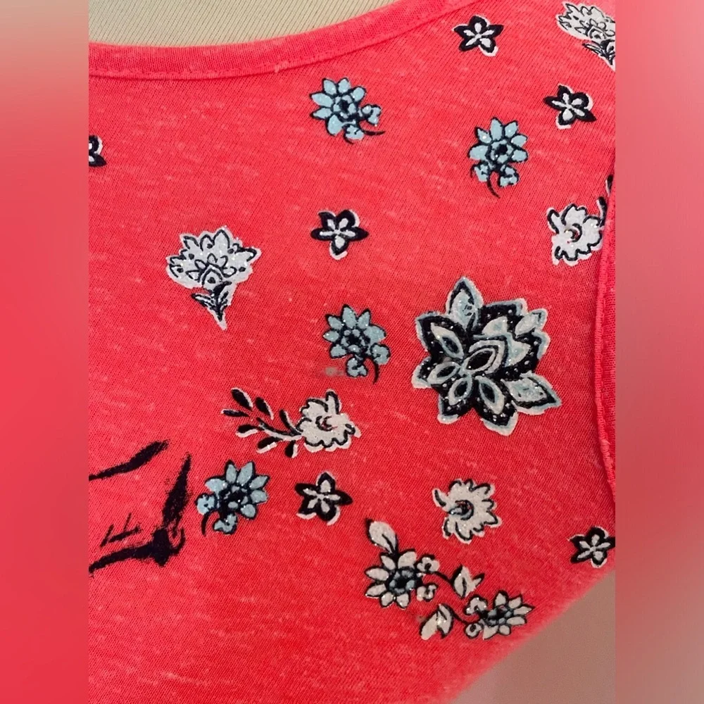 Justice‎ Elephant Style Tank Top Size 12 Coral Pink